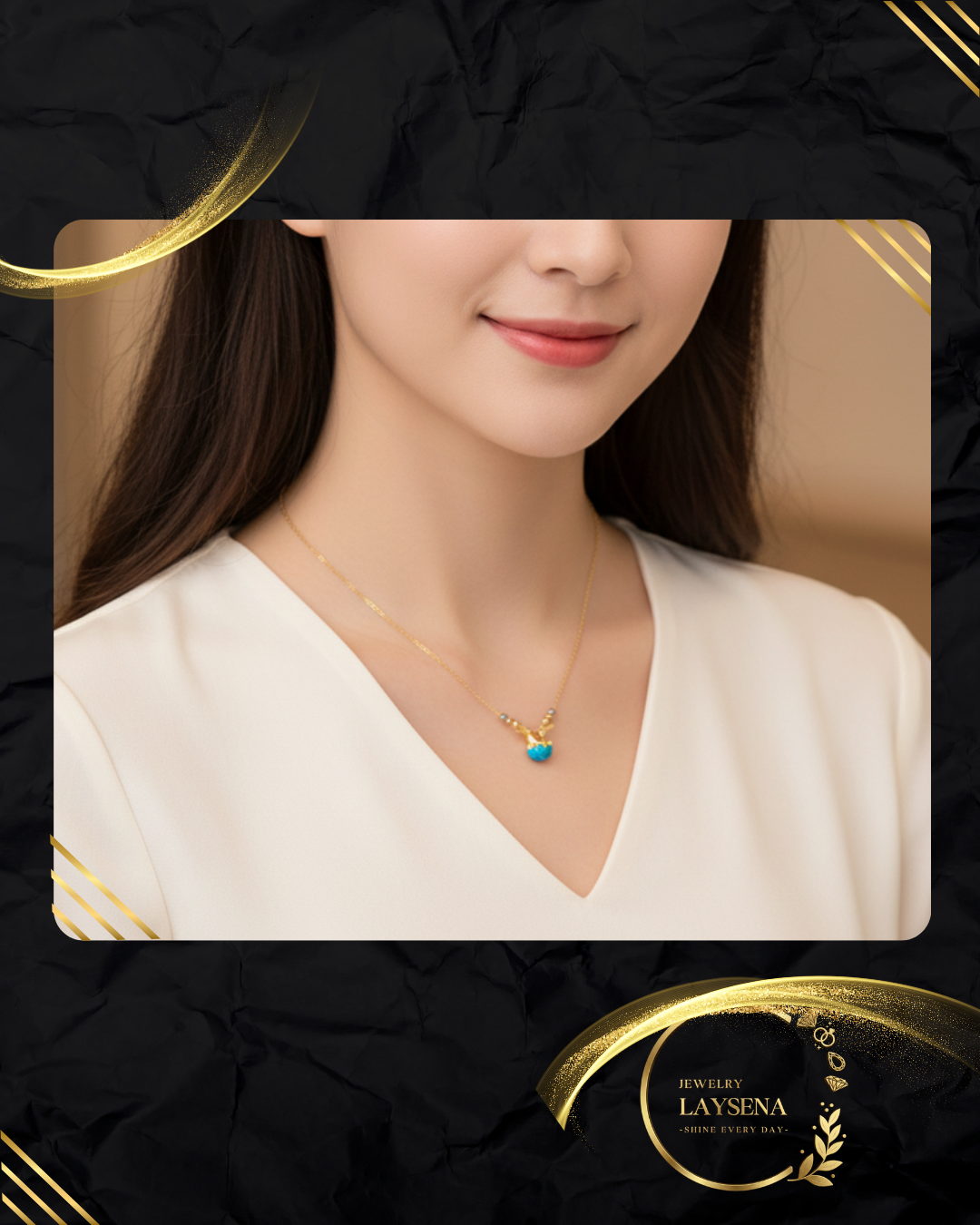 Collier Kangourou – Pendentif Émaillé Coloré Doré