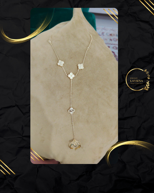 Bracelet Main de Fatima – Trèfles 4 Pétales Dorés