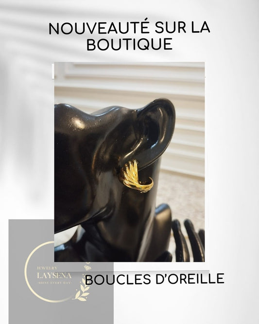 BOUCLES D'OREILLES ÉCLAIR - LAYSENA LION D'OR
