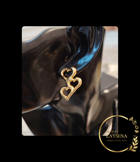 boucles d'oreilles 3*cœurs