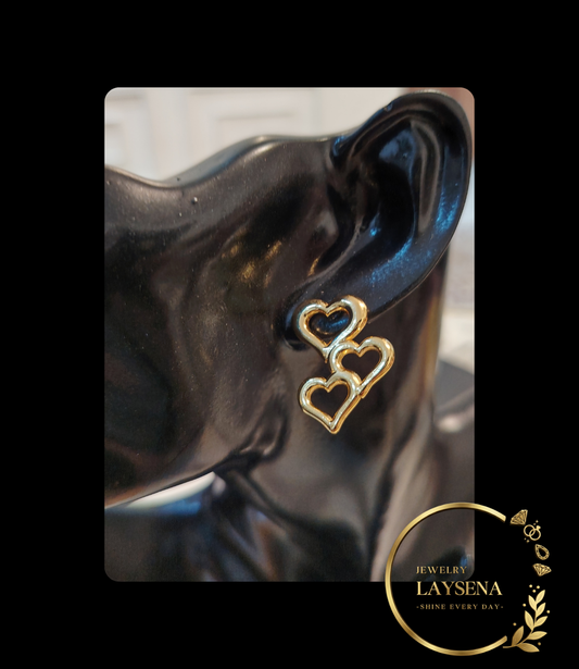 boucles d'oreilles 3*cœurs