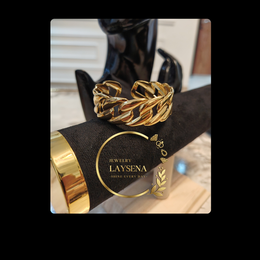 Bracelet Chaîne Dorée en Acier Inoxydable