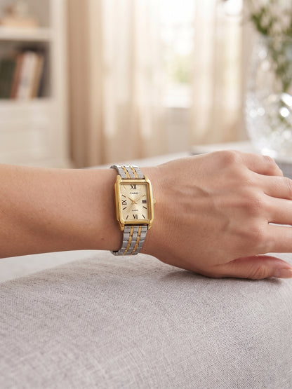 Montre Classique Rectangulaire Bicolore – Casio LTP-V007SG-9E
