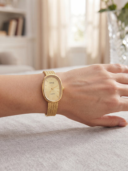 Montre Femme Ovale Dorée Vintage – IEKE