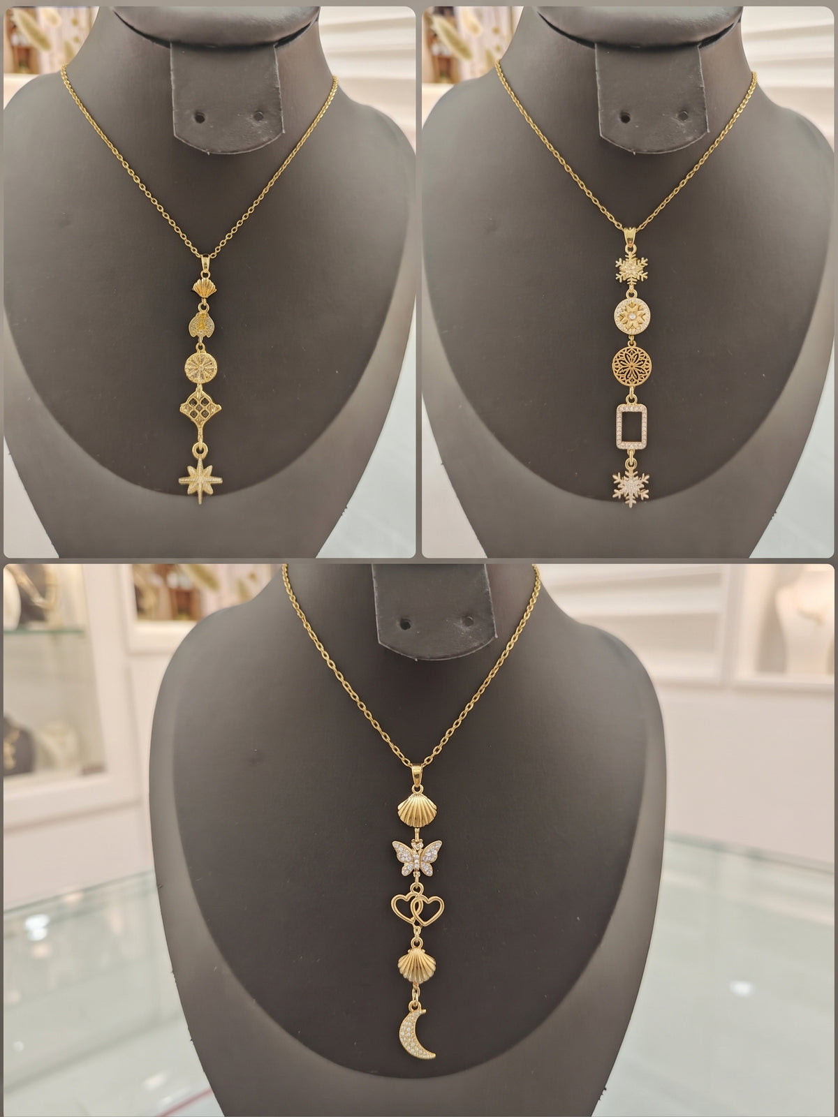 Collier Superposé Étoiles & Lune