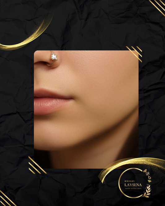 Anneau de Nez Fin Argenté – Zircon Solitaire & Design Minimaliste