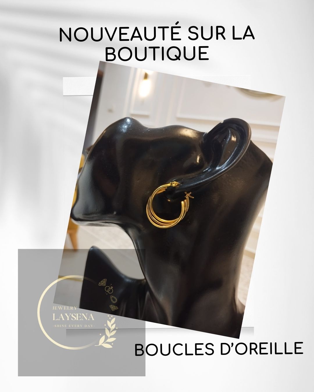 BOUCLES D'OREILLES ÉCLAIR - LAYSENA LION D'OR