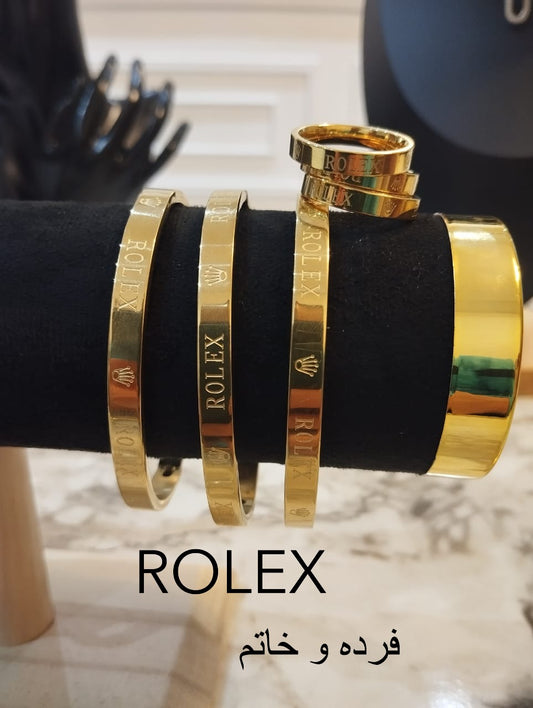 ROLEX:PACK (3*bracelets + 3*bagues dorés)