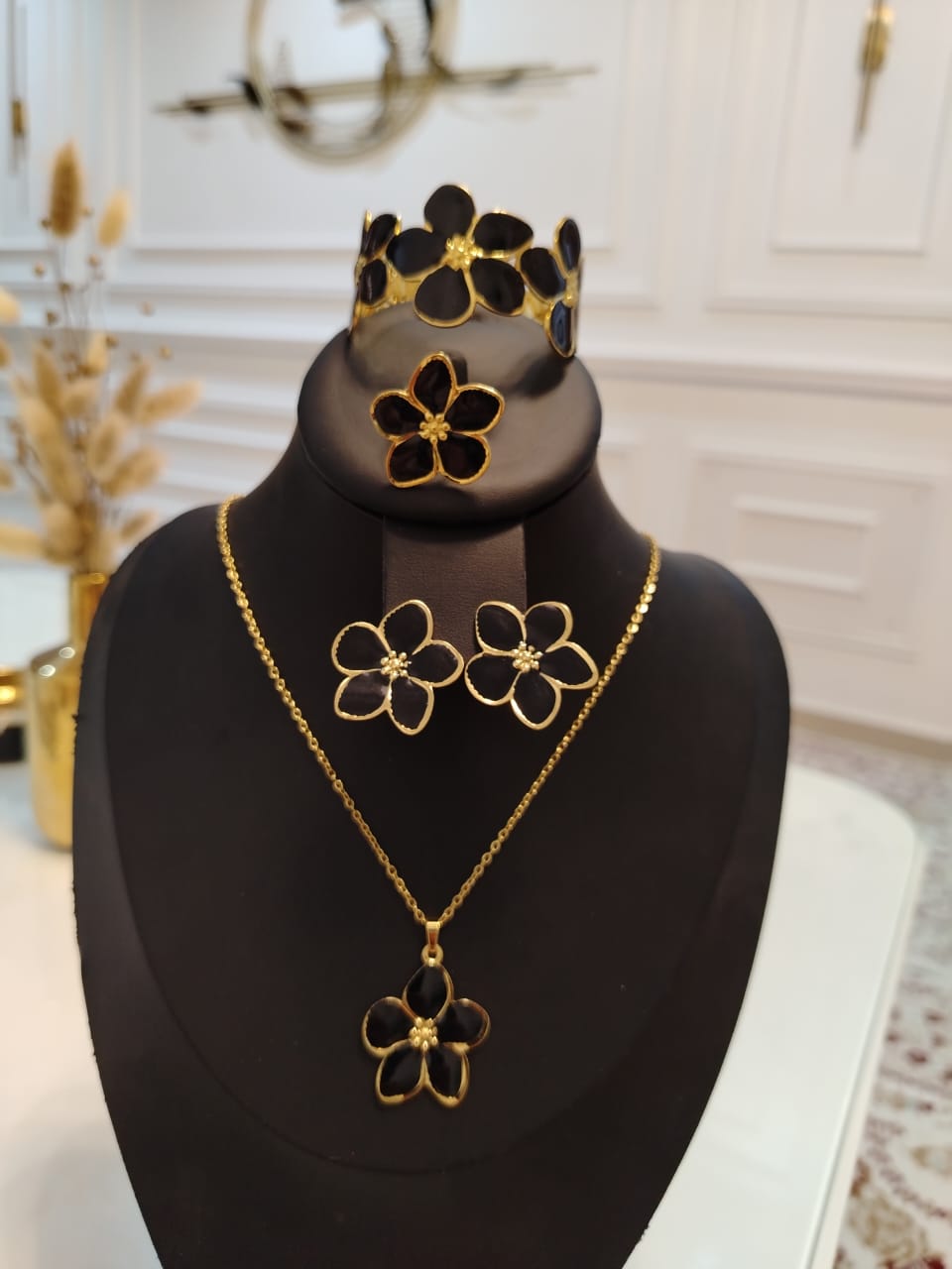 Parure Fleurs Émaillées – 3 Coloris Disponibles