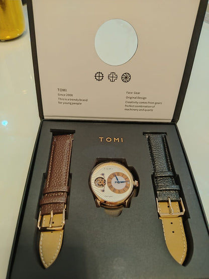 Montre homme Squelette "Face Gear" Automatique – Tomi