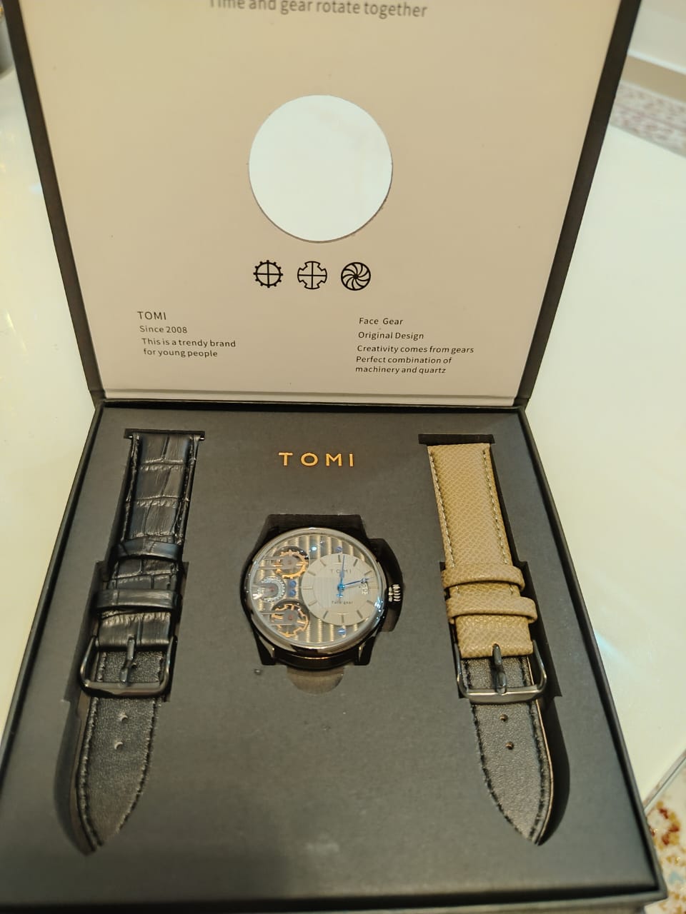 Montre homme Squelette "Face Gear" Automatique – Tomi
