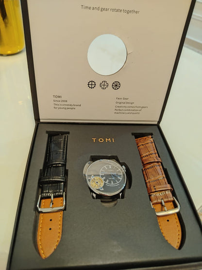 Montre homme Squelette "Face Gear" Automatique – Tomi