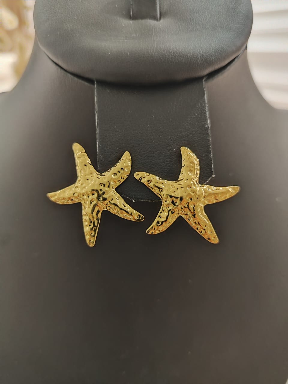 Boucles d'Oreilles Étoile de Mer Dorées