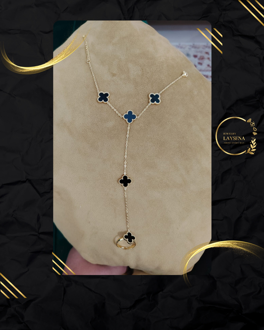 Bracelet Main de Fatima – Trèfles 4 Pétales Dorés