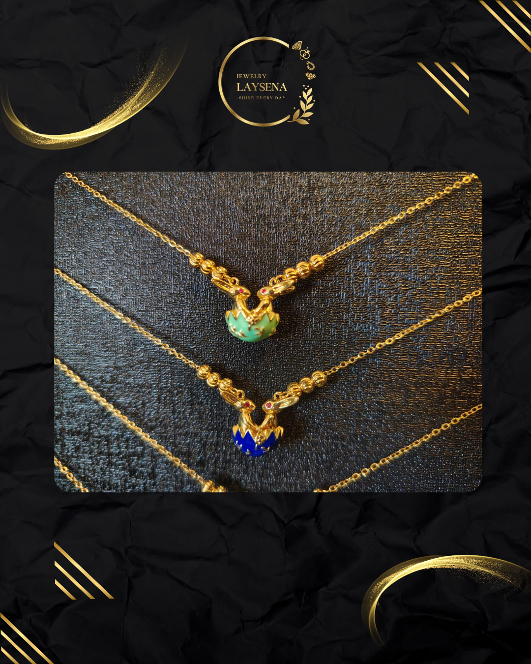 Collier Kangourou – Pendentif Émaillé Coloré Doré
